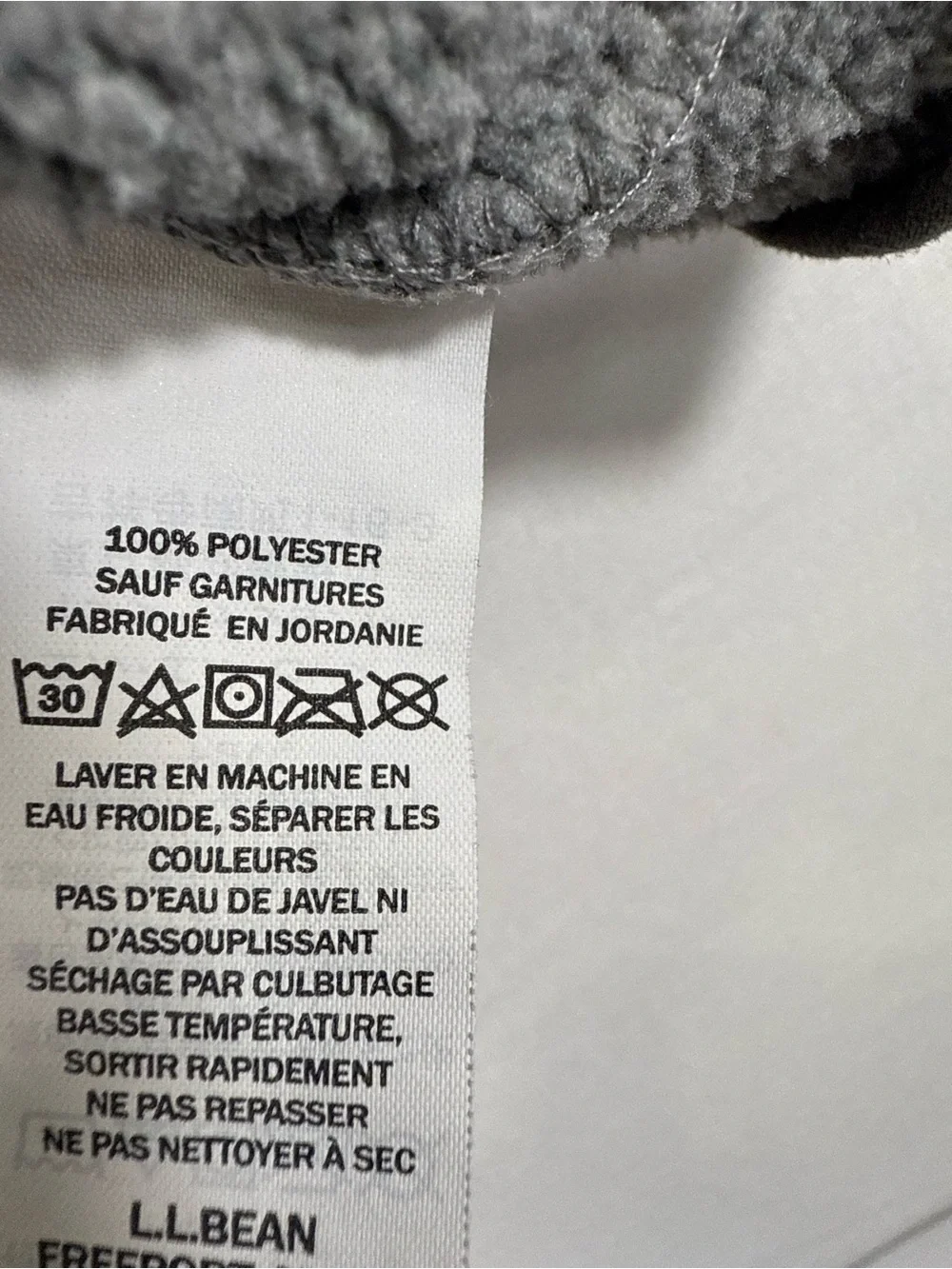 L.L. Bean Men's Heather Gray Snap-Up Fleece Pullover